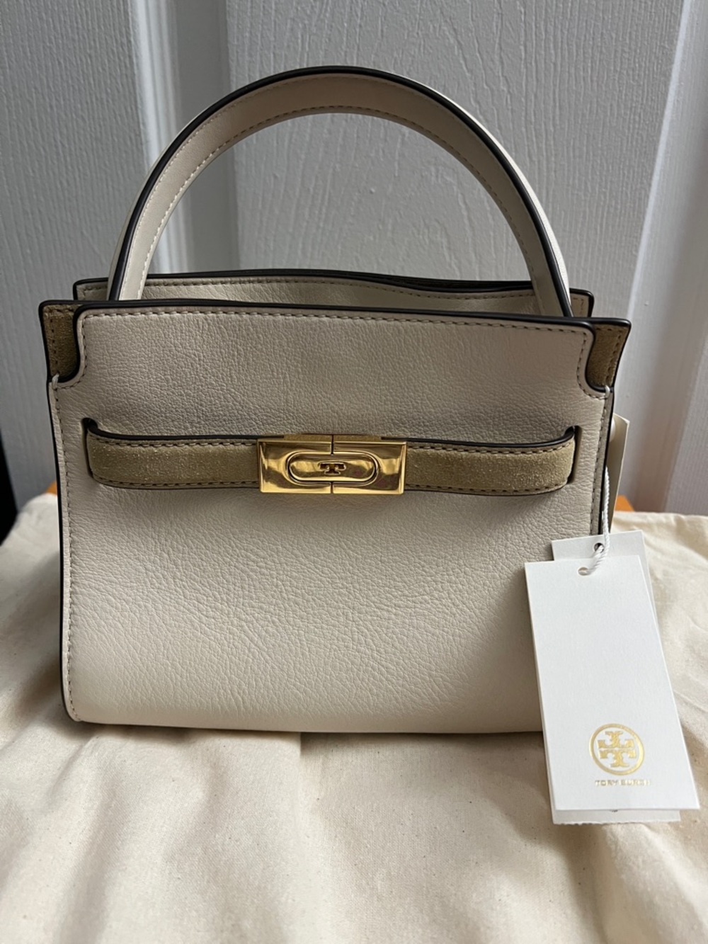 Tory Burch Lee Radziwill Petite Leather Top Handle Bag